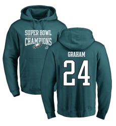 Nike Philadelphia Eagles #24 Corey Graham Green Super Bowl LII Champions Pullover Hoodie