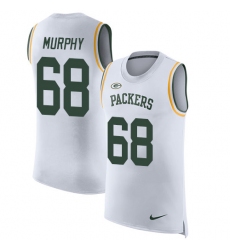 Men's Nike Green Bay Packers #68 Kyle Murphy White Rush Player Name & Number Tank Top NFL Jersey