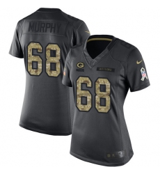 Women's Nike Green Bay Packers #68 Kyle Murphy Limited Black 2016 Salute to Service NFL Jersey