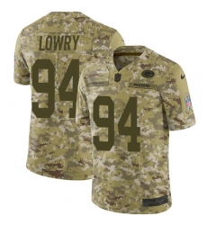 Men's Nike Green Bay Packers #94 Dean Lowry Limited Camo 2018 Salute to Service NFL Jersey