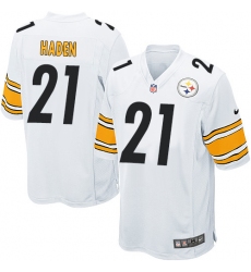 Men's Nike Pittsburgh Steelers #21 Joe Haden Game White NFL Jersey
