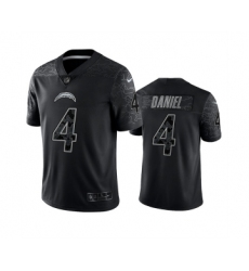 Men's Los Angeles Chargers #4 Chase Daniel Black Reflective Limited Stitched Football Jersey