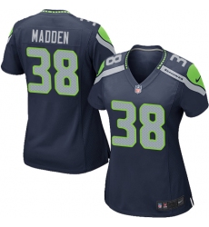 Women's Nike Seattle Seahawks #38 Tre Madden Game Navy Blue Team Color NFL Jersey