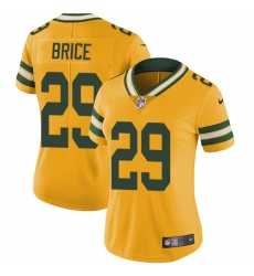 Women's Nike Green Bay Packers #29 Kentrell Brice Limited Gold Rush Vapor Untouchable NFL Jersey