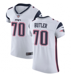 Men's Nike New England Patriots #70 Adam Butler White Vapor Untouchable Elite Player NFL Jersey