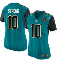 Women's Nike Jacksonville Jaguars #10 Jaelen Strong Game Teal Green Team Color NFL Jersey