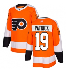 Men's Adidas Philadelphia Flyers #19 Nolan Patrick Authentic Orange Home NHL Jersey