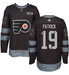 Men's Adidas Philadelphia Flyers #19 Nolan Patrick Premier Black 1917-2017 100th Anniversary NHL Jersey