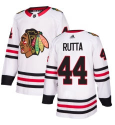 Women's Adidas Chicago Blackhawks #44 Jan Rutta Authentic White Away NHL Jersey