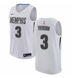Youth Nike Memphis Grizzlies #3 Allen Iverson Swingman White NBA Jersey - City Edition