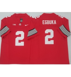Men's Ohio State Buckeyes #2 Emeka Egbuka Red 2025 F.U.S.E. Limited Stitched Jersey
