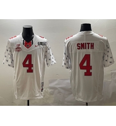 Men's Ohio State Buckeyes #4 Jeremiah Smith White 2025 CFP Final With National Champions F.U.S.E. Vapor Limited Stitched Football Jersey