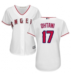 Women's Majestic Los Angeles Angels of Anaheim #17 Shohei Ohtani Authentic White Home Cool Base MLB Jersey