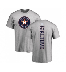 MLB Nike Houston Astros #27 Jose Altuve Ash Backer T-Shirt