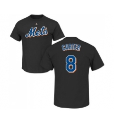 MLB Nike New York Mets #8 Gary Carter Black Name & Number T-Shirt