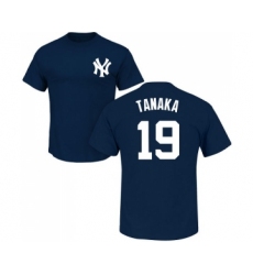 MLB Nike New York Yankees #19 Masahiro Tanaka Navy Blue Name & Number T-Shirt