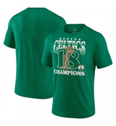 Men's Boston Celtics Kelly Green 18-Time NBA Finals Champions Tri-Blend T-Shirt