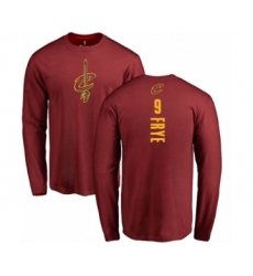 NBA Nike Cleveland Cavaliers #9 Channing Frye Maroon Backer Long Sleeve T-Shirt