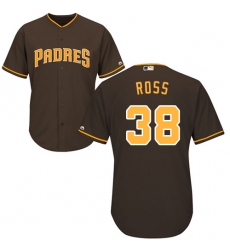 Youth Majestic San Diego Padres #38 Tyson Ross Replica Brown Alternate Cool Base MLB Jersey
