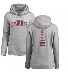 NBA Women's Nike Cleveland Cavaliers #3 George Hill Ash Backer Pullover Hoodie