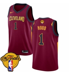 Men's Nike Cleveland Cavaliers #1 Rodney Hood Swingman Maroon 2018 NBA Finals Bound NBA Jersey - Icon Edition