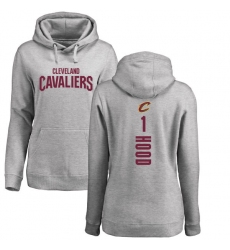 NBA Women's Nike Cleveland Cavaliers #1 Rodney Hood Ash Backer Pullover Hoodie
