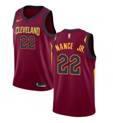 Men's Nike Cleveland Cavaliers #22 Larry Nance Jr. Swingman Maroon NBA Jersey - Icon Edition