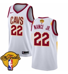 Women's Nike Cleveland Cavaliers #22 Larry Nance Jr. Swingman White 2018 NBA Finals Bound NBA Jersey - Association Edition