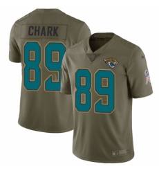 Men's Nike Jacksonville Jaguars #89 DJ Chark Limited Olive 2017 Salute to Service NFL Jersey
