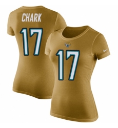 NFL Women's Nike Jacksonville Jaguars #17 DJ Chark Gold Rush Pride Name & Number T-Shirt
