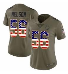 Women's Nike Indianapolis Colts #56 Quenton Nelson Limited Olive USA Flag 2017 Salute to Service NFL Jersey Women's Nike Indianapolis Colts #56 Quenton Nelson Limited Olive USA Flag 2017 Salute to Service NFL Jersey