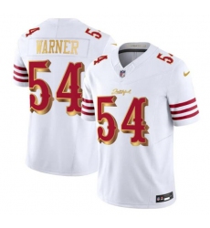 Men's San Francisco 49ers #54 Fred Warner White Gold 2025 F.U.S.E. “Rivalries” Vapor Limited Football Stitched Jersey