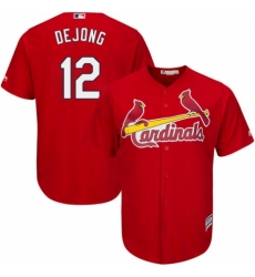 Men's Majestic St. Louis Cardinals #12 Paul DeJong Replica Red Alternate Cool Base MLB Jersey
