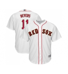 Youth Boston Red Sox #11 Rafael Devers Authentic White 2019 Gold Program Cool Base Baseball Jersey