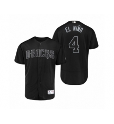 Men's Diamondbacks #4 Ketel Marte El Niño Black 2019 Players Weekend Authentic Jersey