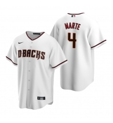 Men's Nike Arizona Diamondbacks #4 Ketel Marte White Home Stitched Baseball Jersey