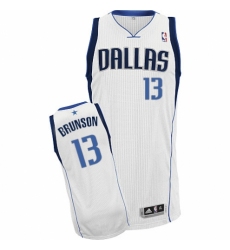 Women's Nike Dallas Mavericks #13 Jalen Brunson Authentic White Home NBA Jersey - Association Edition