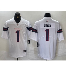 Men's Houston Texans #1 Stefon Diggs White Vapor Untouchable Stitched Football Jersey