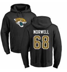 NFL Nike Jacksonville Jaguars #68 Andrew Norwell Black Name & Number Logo Pullover Hoodie