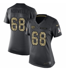 Women's Nike Jacksonville Jaguars #68 Andrew Norwell Limited Black 2016 Salute to Service NFL Jersey