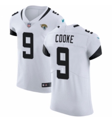 Men's Nike Jacksonville Jaguars #9 Logan Cooke White Vapor Untouchable Elite Player NFL Jersey