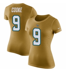 NFL Women's Nike Jacksonville Jaguars #9 Logan Cooke Gold Rush Pride Name & Number T-Shirt