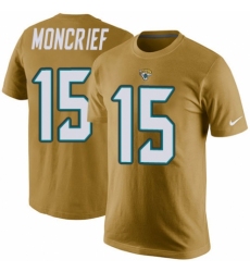NFL Men's Nike Jacksonville Jaguars #15 Donte Moncrief Gold Rush Pride Name & Number T-Shirt