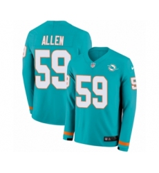 Youth Nike Miami Dolphins #70 Ja'Wuan James Limited Aqua Therma Long Sleeve NFL Jersey