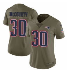 Women's Nike New England Patriots #30 Jason McCourty Limited Olive 2017 Salute to Service NFL Jersey