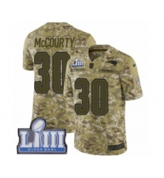 Youth Nike New England Patriots #30 Jason McCourty Limited Camo 2018 Salute to Service Super Bowl LIII Bound NFL Jersey