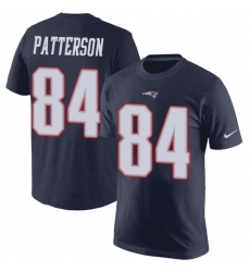 NFL Nike New England Patriots #84 Cordarrelle Patterson Navy Blue Rush Pride Name & Number T-Shirt