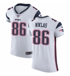 Men's Nike New England Patriots #86 Troy Niklas White Vapor Untouchable Elite Player NFL Jersey