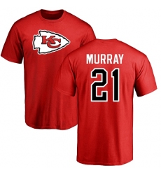 NFL Nike Kansas City Chiefs #21 Eric Murray Red Name & Number Logo T-Shirt