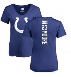 NFL Women's Nike Indianapolis Colts #23 Kenny Moore Royal Blue Backer T-Shirt